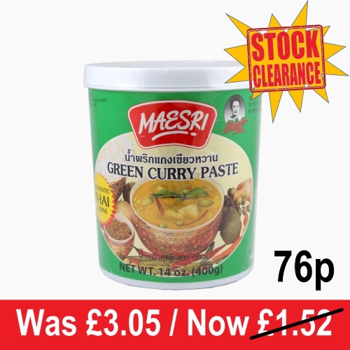 Maesri Green Curry Paste -  400g [BB 16.9.24]