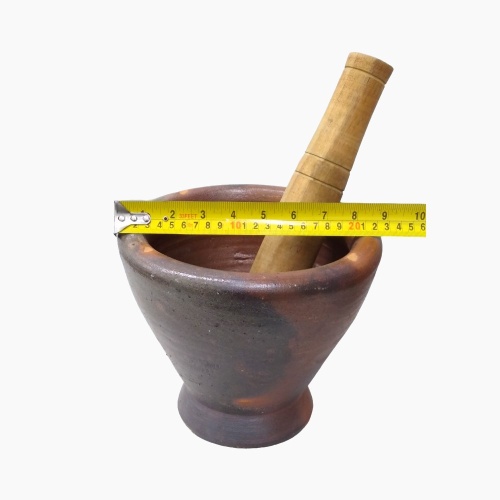 Clay (Laos Style) Pestle & Mortar -  ca. 9'' Diameter