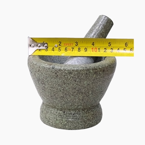 Pestle & Mortar - Thai - Green Stone - GLF Brand - Ca. 5'' Diameter