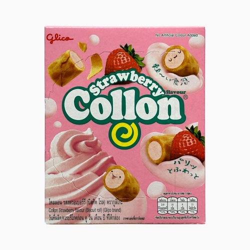 Glico Collon Biscuit Roll - Strawberry Flavour - 41g [BB 17.6.25]