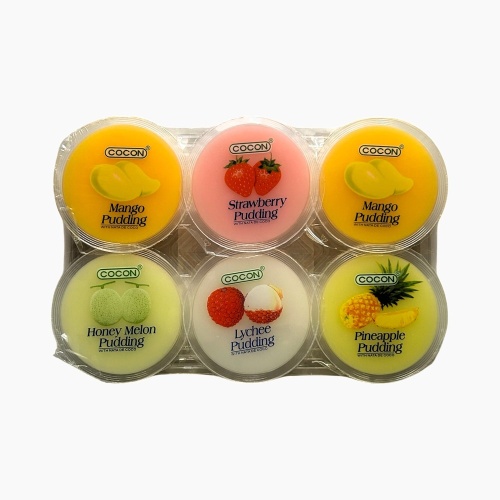 Cocon Nata de Coco Pudding - Assorted Flavours - 6x80g [BB 11.10.25]