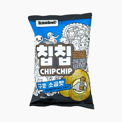 Kauboi Chip Chip Korean Style Kettle Chips - Roasted Sea Salt - 100g [BB 20.9.25]