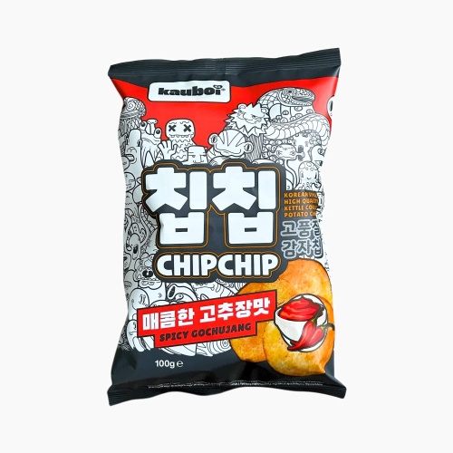 Kauboi Chip Chip Korean Style Kettle Chips - Spicy Gochujang - 100g [BB 27.9.25]