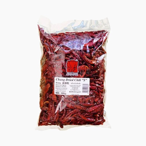 Chang Dried Small Chilli No Stem - 500g [BB 30.6.26]